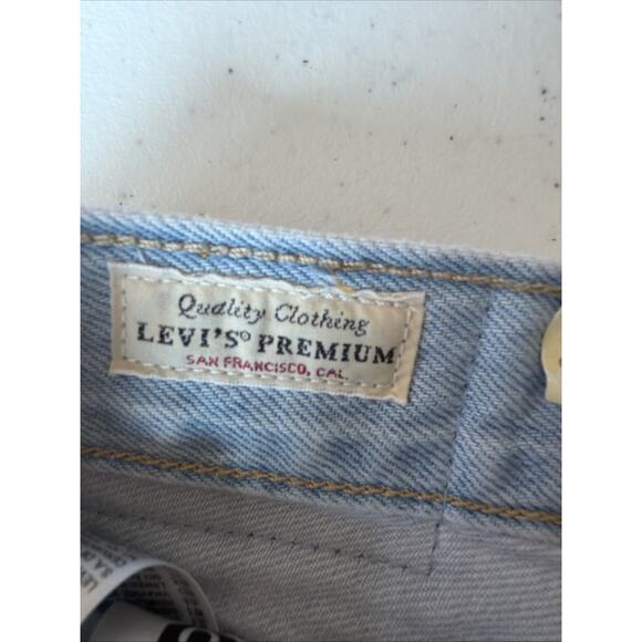 LEVI'S PREMIUM Light Mid Rise BAGGY DAD WIDE LEG Pleated Jeans Size 27 * 32 NWT - Picture 9 of 14